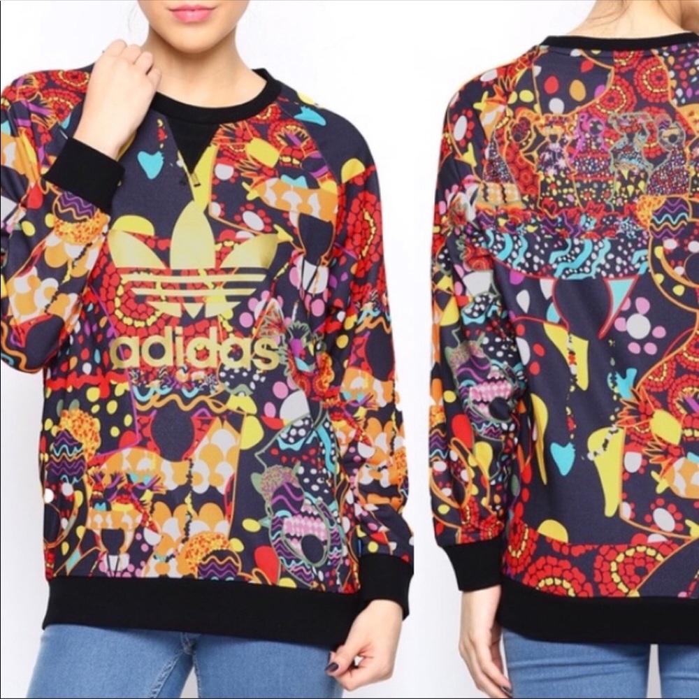 Adidas Women's Multicolor Graphic Sweatshirt